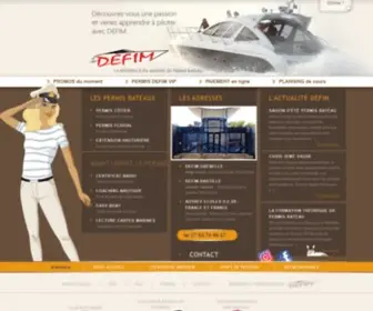 Defim.fr(Permis bateau à paris et dans toute la France) Screenshot