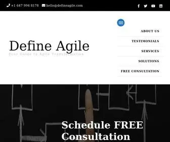 Defineagile.com(Your Guide to Agile Transformation) Screenshot