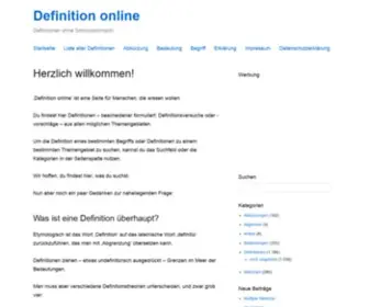 Definition-Online.de(Definitionen ohne Schnickschnack) Screenshot