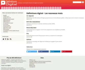 Definitions-Digital.com(Explorez les glossaires lexiques classés par thématique métier) Screenshot