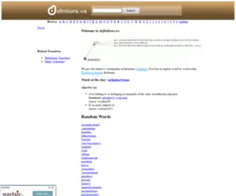 Definitions.ws(English Dictionary) Screenshot