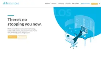 Defisolutions.com(Best Loan Origination Software Solutions for Auto) Screenshot