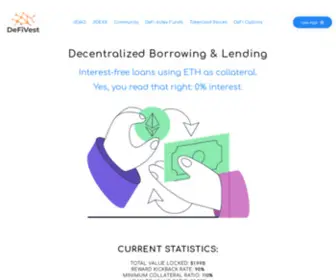 Defivest.io(DeFi Borrowing & Lending) Screenshot