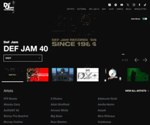Defjam.com(Def Jam) Screenshot