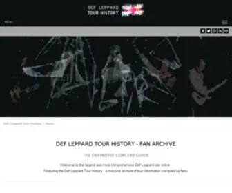 Deflepparduk.com(Def Leppard Tour History Fan Archive (Def Leppard Setlists/Tours/News) The World Tour) Screenshot