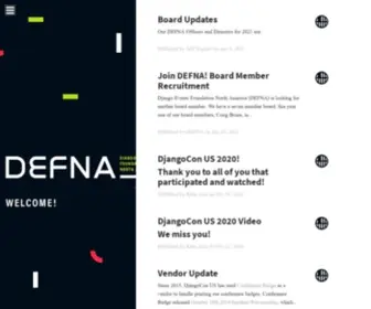 Defna.org(Django Events Foundation North America) Screenshot