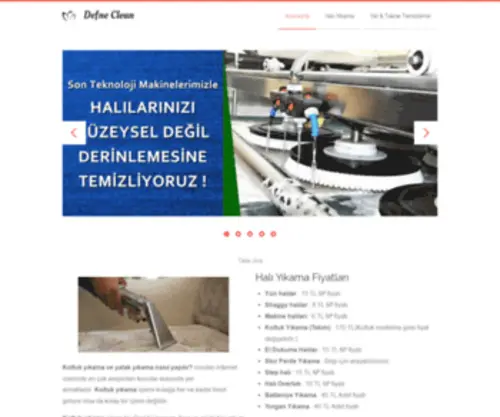 Defneclean.com(Ana sayfa) Screenshot