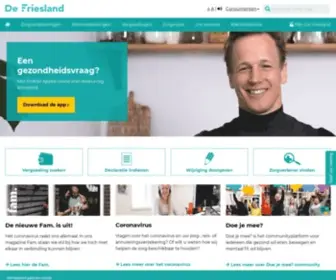 Defriesland.nl(Zorgverzekeraar De Friesland) Screenshot