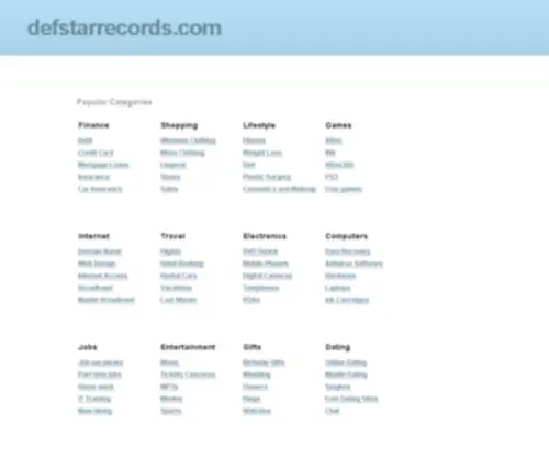 Defstarrecords.com(Stress free and easy shopping experience. Simple and speedy service) Screenshot