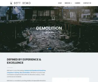 Deftdemo.com.au(Best Commercial & Residential Demolition Company in Sydney) Screenshot