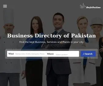 Deftonline.com(Business Directory of Pakistan) Screenshot