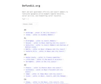 Defund12.org(Defund 12) Screenshot