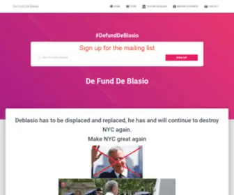 Defunddeblasio.com(De Fund De Blasio) Screenshot