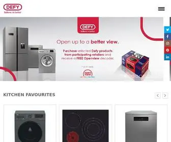 Defy.co.za(Modern Household Appliances Made for Your Home) Screenshot