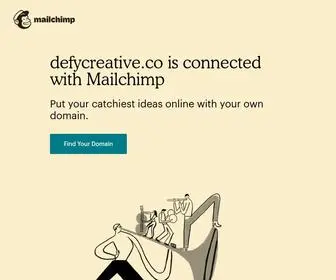 Defycreative.co(Mailchimp domain page for) Screenshot