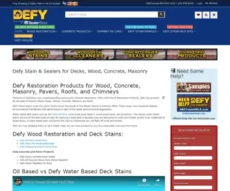 Defystain.com(Defy Stain & Sealers for Decks) Screenshot