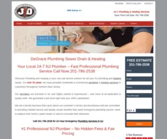 Degraceplumbing.com(DeGrace Plumbing Sewer & Drain Water Heater Boiler Plumbers Services NJ) Screenshot