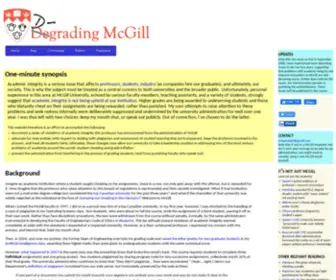 DegradingmcGill.ca(Degrading McGill) Screenshot