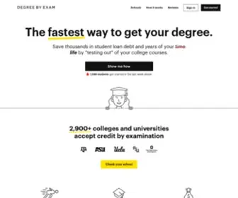 Degreebyexam.com(College Credit Without The Debt) Screenshot