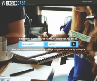 Degreecast.com(Find all college degree & certificate programs in one place) Screenshot