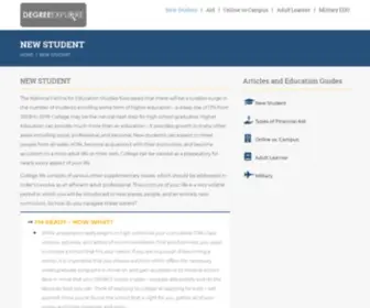 Degreeexplore.com(New Student) Screenshot