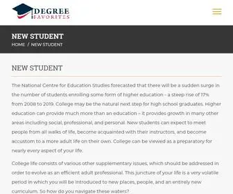 Degreefavorites.com(New Student) Screenshot