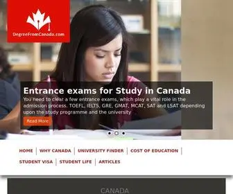 Degreefromcanada.com(Study in Canada) Screenshot