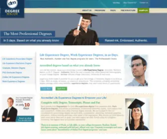 Degreemajor.com(Life Experience Degree) Screenshot