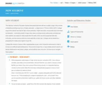 Degreesourcematch.com(New Student) Screenshot