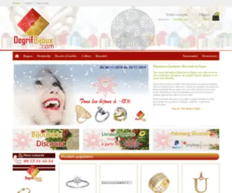 Degrifbijoux.com(Bijouterie fantaisie discount plaqué or) Screenshot