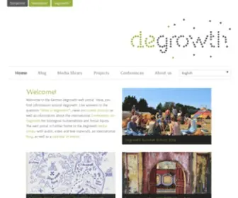 Degrowth.info(Web portal on degrowth) Screenshot