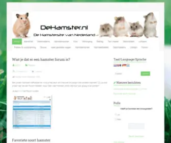 Dehamster.nl(De hamster site van Nederland) Screenshot