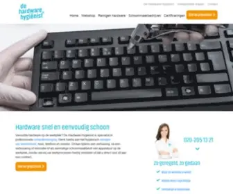 Dehardwarehygienist.nl(Hardware snel en eenvoudig schoon) Screenshot