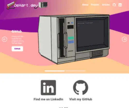 Dehart.dev(Programming Examples and Articles) Screenshot