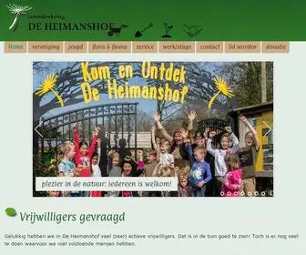 Deheimanshof.nl(Heemtuin de Heimanshof in Hoofddorp) Screenshot