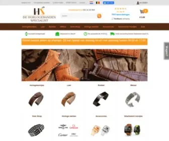 Dehorlogebandenspecialist.nl(Horlogebandjes koop je bij Dé Horlogebanden Specialist) Screenshot
