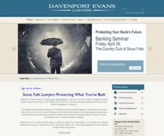 Dehs.com(Davenport Evans Lawyers in Sioux Falls) Screenshot