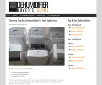 Dehumidifierbuyersguide.com(The Best Dehumidifier) Screenshot