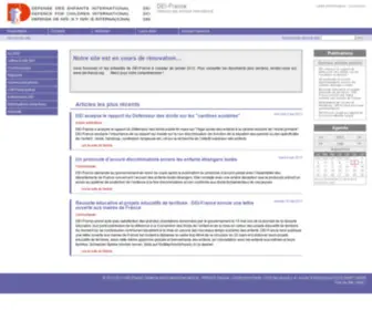 Dei-France.org(Defence for Children) Screenshot