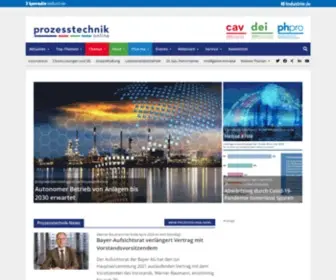 Dei.de(Prozesstechnik-online: Das Technikportal für Chemie, Pharma und Food) Screenshot