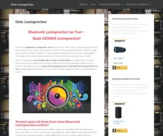 Dein-Lautsprecher.com(Bluetooth Lautsprecher Test) Screenshot