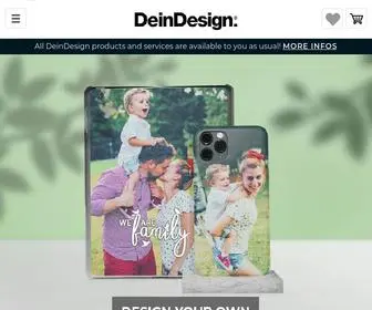 Deindesign.co.uk(Customize phone cases and more) Screenshot