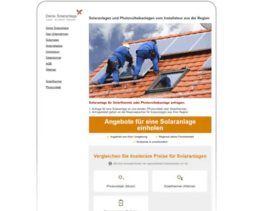 Deine-Solaranlage.com(Solaranlagen und Photovoltaikanlagen) Screenshot