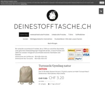 Deinestofftasche.ch(Wir bedrucken Produkte mit Ihrem Motiv) Screenshot