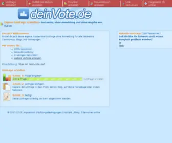 Deinvote.de(Umfragen erstellen) Screenshot