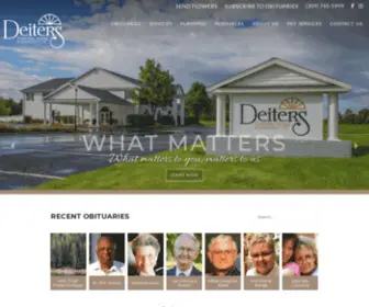 Deitersfuneralhome.com(Deiters Funeral Home & Crematory) Screenshot