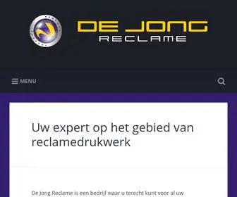 Dejongreclame.nl(De Jong Reclame) Screenshot