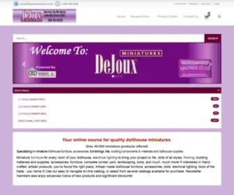 Dejouxminiatures.com(Dejoux Dollhouse Miniatures & Accessories) Screenshot