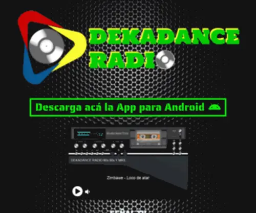 Dekadanceradio.cl(Dekadanceradio) Screenshot