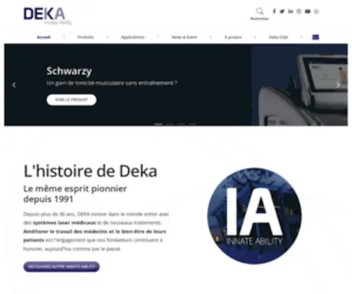 Dekalaser.fr(Fabricants de lasers médicaux) Screenshot